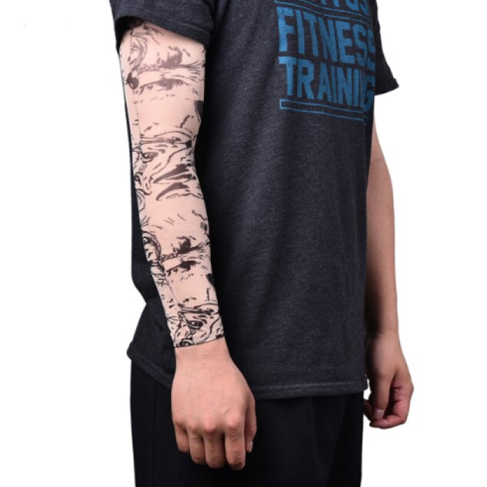 Giyilebilir Kol Dövmesi Çorap Dövme 3D Baskılı Kol Bacak Dövme 2 Adet Model 25 (5381)