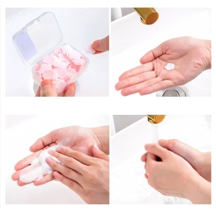 100 Yaprak Eriyen Mini Parfümlü Kağıt Sabun (5381)