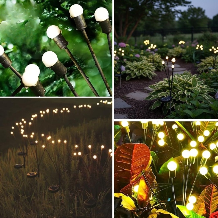 2 Adet Güneş Enerjili Plastik Bahçe Lambası – LED Dış Mekan Top Aydınlatma, Otomatik Açılıp Kapanan Solar Işık (5381)