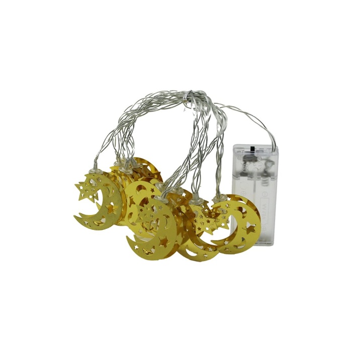 2MT METAL AYYILDIZ PİLLİ RAMAZAN LED IŞIK (5381)
