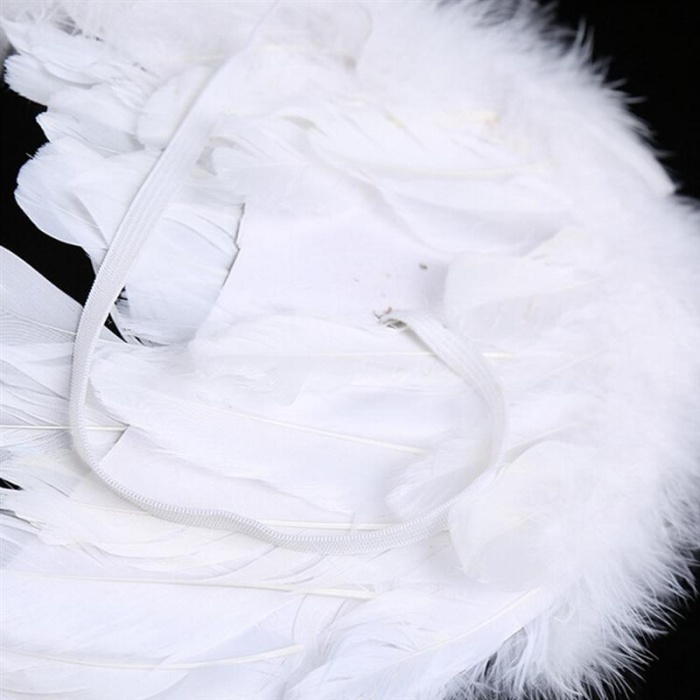 Beyaz Renkli Orta Boy Çocuk Melek Kanadı 50x35 cm (5381)