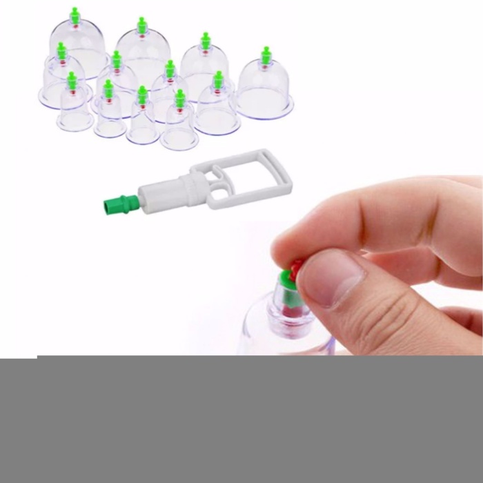 Hacamat Kupası 12’li Çekme Seti Vakumlu Masaj Aleti (5381)