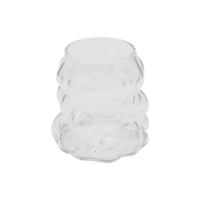 BONCUKLU - BOĞUMLU CAM BARDAK 340ML KAHVE - SUNUM - MEŞRUBAT (5381)