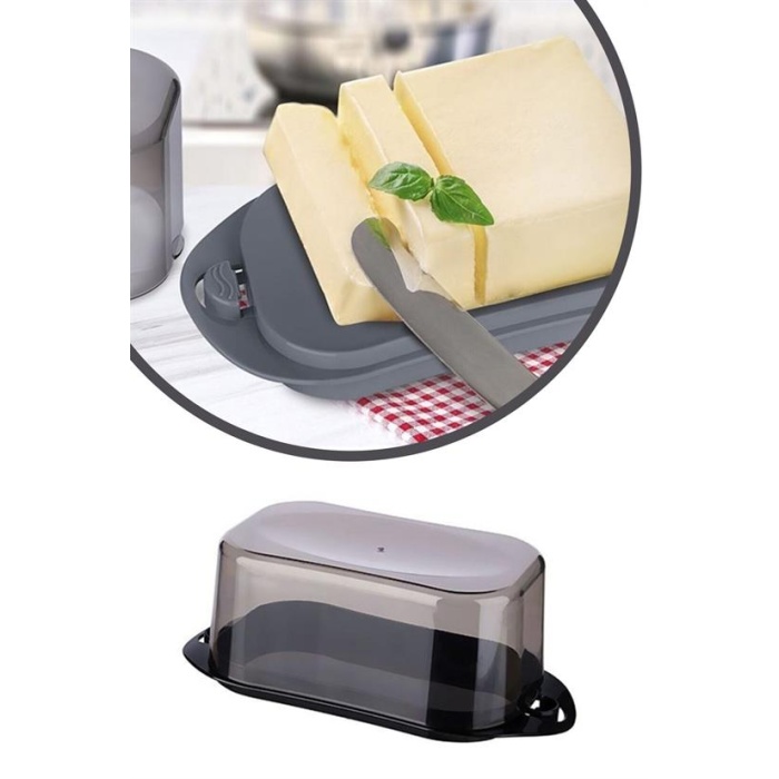 Kilitli Plastik Kapaklı Kahvaltılık Tereyağlık Peynirlik Erzak Saklama Kabı Ap-9428 (5381)