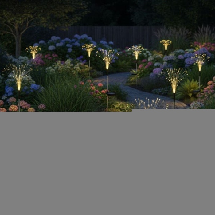 2 Adet Saçak Model Solar Bahçe Lambası – Güneş Enerjili LED Dış Mekan Aydınlatma, Otomatik Sensörlü Dekoratif Işık (5381)