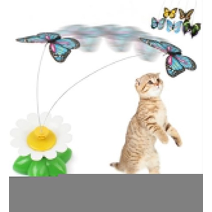 Hareketli Dönen Kelebek - Kedi Oyuncağı ( Pille Çalışır) (5381)