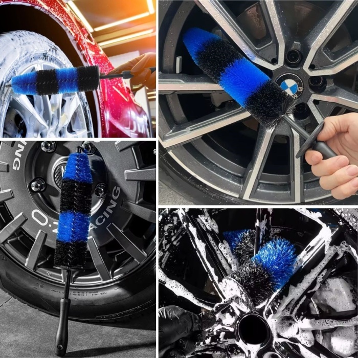 Ergonomik Saplı Jant ve Lastik Temizleme Fırçası – Araç Detay Temizliği İçin Güçlü Kıllı Detay Fırçası (5381)