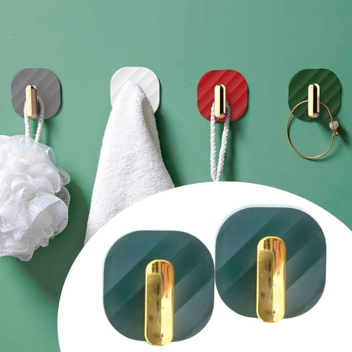 2li Yapışkanlı Retro Askılık Dolap Kapak Kulpu Yeşil (5381)