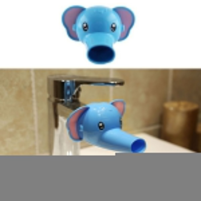 Çocuklar İçin Eğitici ve Güvenli Musluk Uzatıcı Genişletici Başlık Aparatı Fil Figürlü (5381)