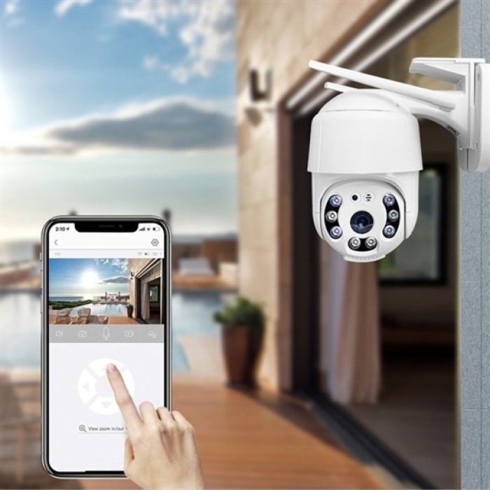 2.0 MP HD Lens İç Dış Mekan Suya Danıklı IP Wifi Network Güvenlik Kamerası Wifi Kamera (5381)
