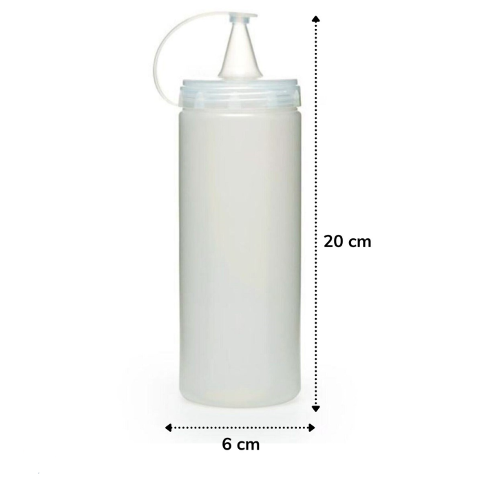 Şeffaf Kapaklı Sızdırmaz Yağlık Sosluk Şişesi Plastik Yağdanlık 400 ml. AP-9028 (5381)