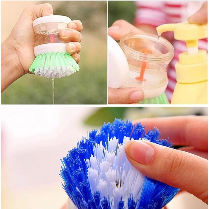 Deterjan Hazneli Kolay Bulaşık Yıkama Fırçası Bulaşık Sünger (5381)