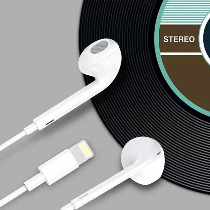 İphone Ucu Çıkışlı Pop Up Kulakiçi Yumuşak Kontrol Tuşlu Kulaklık (5381)