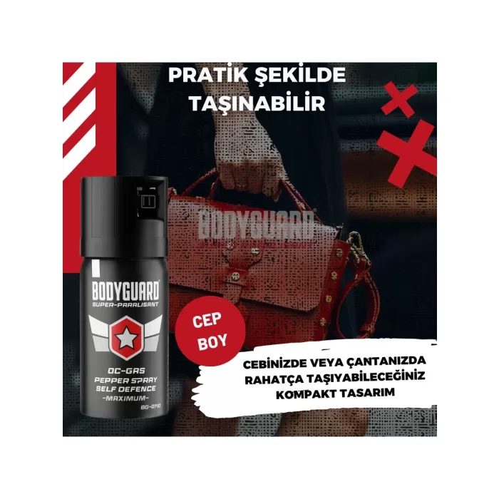 Bodyguard Biber Gazı Sprey 40ML Bodyguard (Göz Yaşartıcı Sprey) (5381)