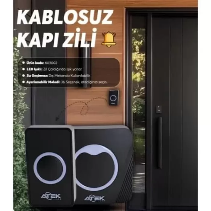 Kablosuz Su Geçirmez Kapı Zili (5381)