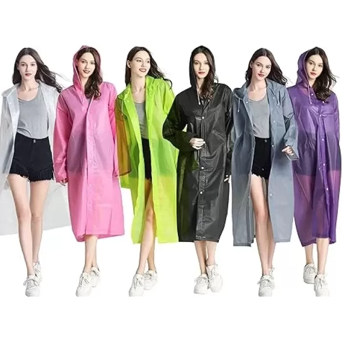 Kadın Erkek Yağmurluk Kapüşonlu Çıtçıtlı Eva Raincoat (5381)