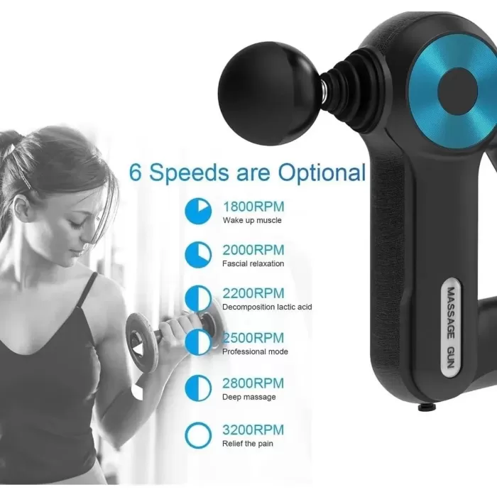 12 Başlıklı Profesyonel Masaj Tabancası Çok Fonksiyonlu (5381)