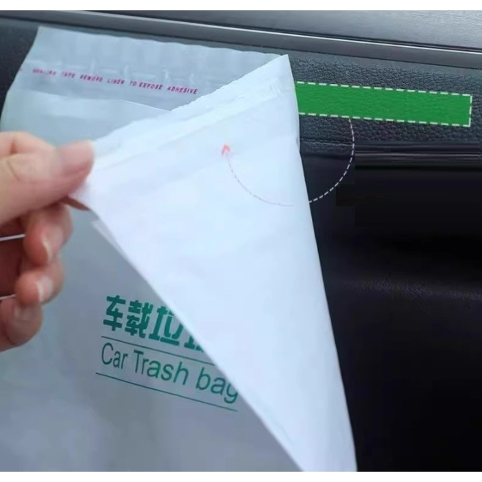 Pratik Su Geçirmez Oto Araba Çöp Poşeti Yapışkanlı 20 Adet (5381)