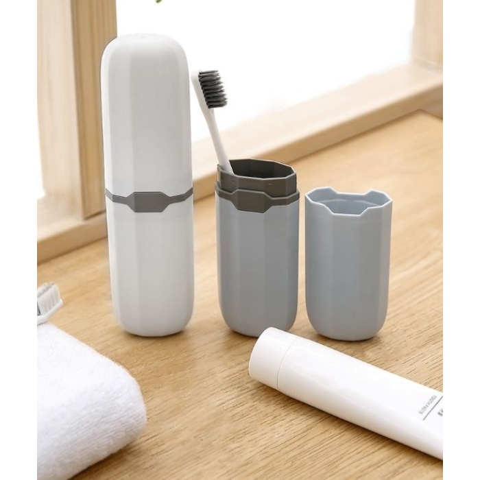 Seyahat Tipi Diş Fırçası ve Makyaj Fırça Kabı 2 Renk (5381)