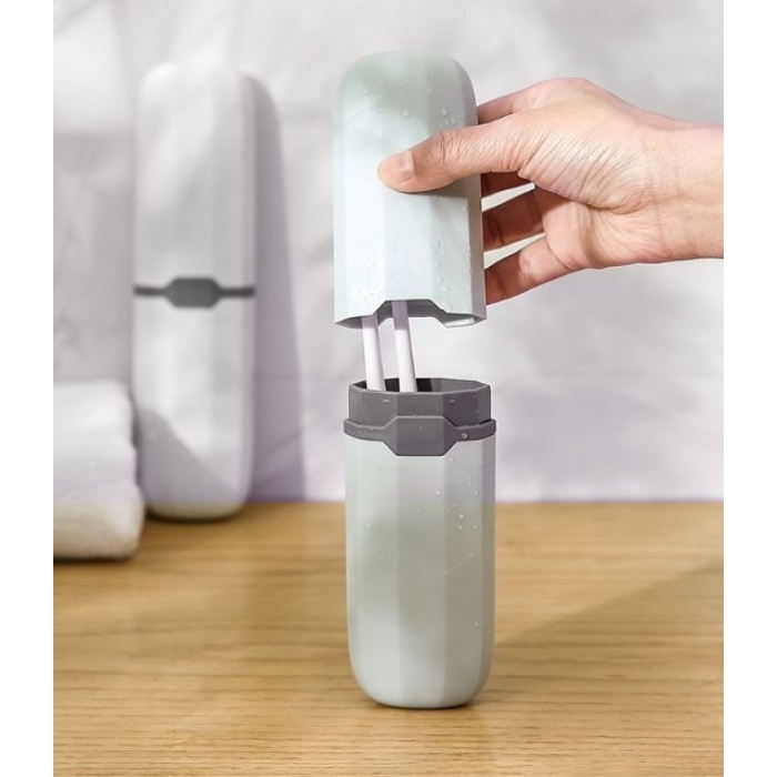 Seyahat Tipi Diş Fırçası ve Makyaj Fırça Kabı 2 Renk (5381)