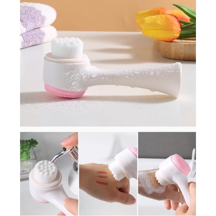 Çift Taraflı 3D Yumuşak Yüz Bakım Fırçası (5381)