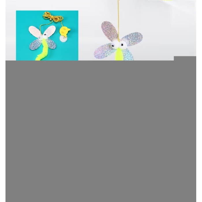 Kelebek Model Elastik Kendinden Yapışkanlı Kedi Oyun Oltası (5381)