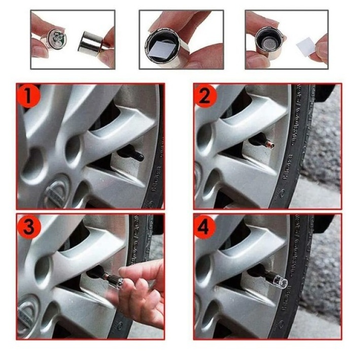 Işıklı Bisiklet Araba Sibop Kapağı 2 Adet (5381)