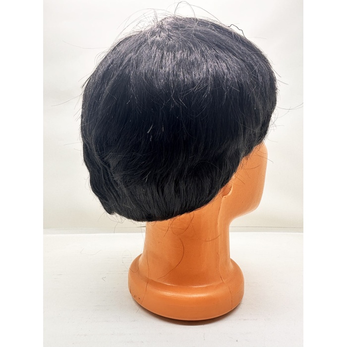 Siyah Renk Kısa Kesim İçi Astarlı Erkek Peruğu (5381)