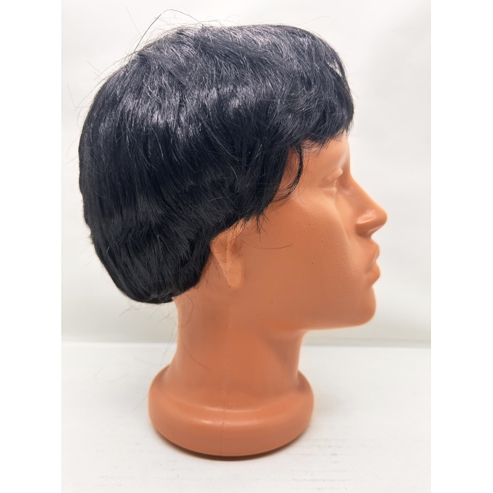 Siyah Renk Kısa Kesim İçi Astarlı Erkek Peruğu (5381)