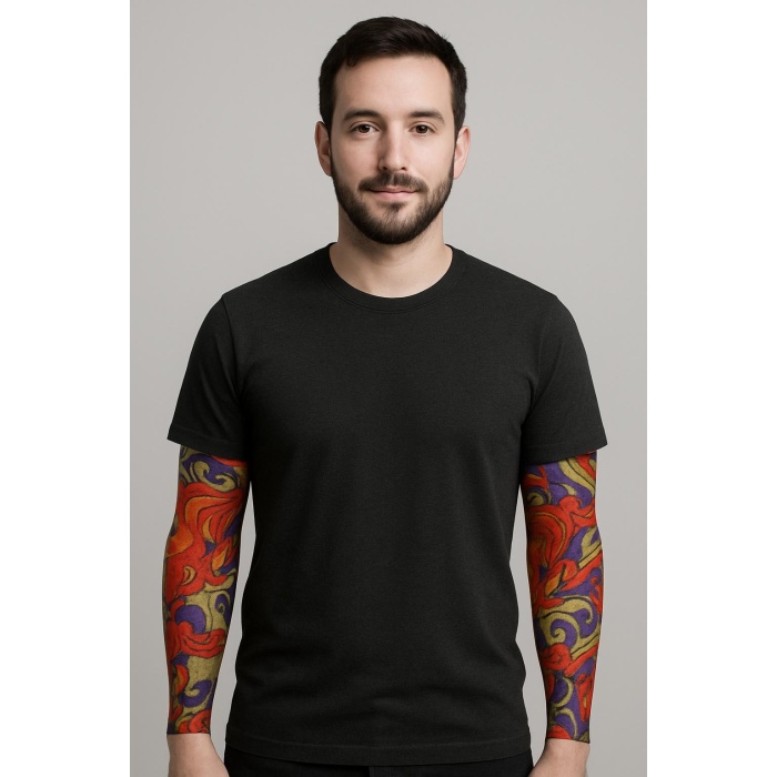 Çorap Dövme Giyilebilir Kol Bacak Dövmesi Likralı 2 Adet Model 4 (5381)