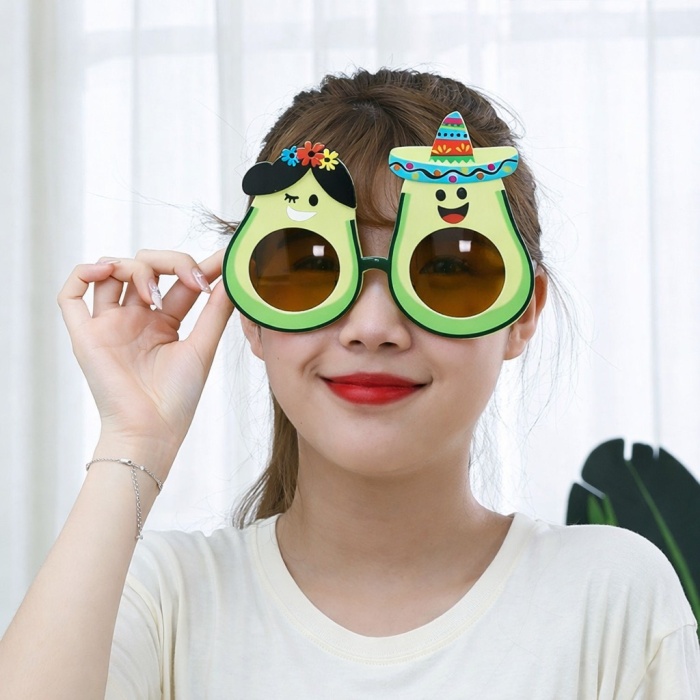 Hawaii Temalı Avokado Gözlük – Kostüm &amp;amp;amp; Parti Gözlüğü (5381)