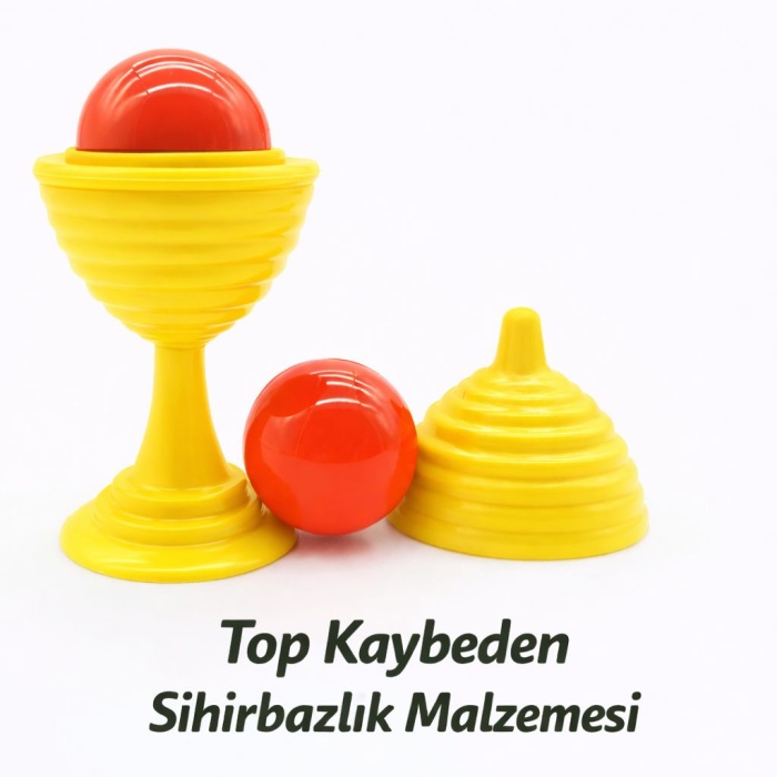 Sarı Renk Sihirli Kupa Top Kaybetme Oyunu 7 cm (5381)