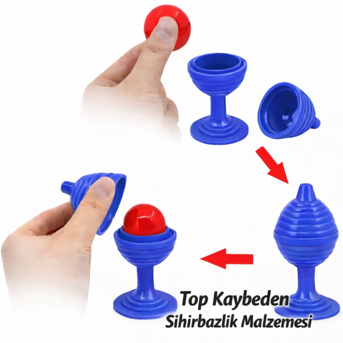 Mavi Renk Sihirli Kupa Top Kaybetme Oyunu 7 cm (5381)