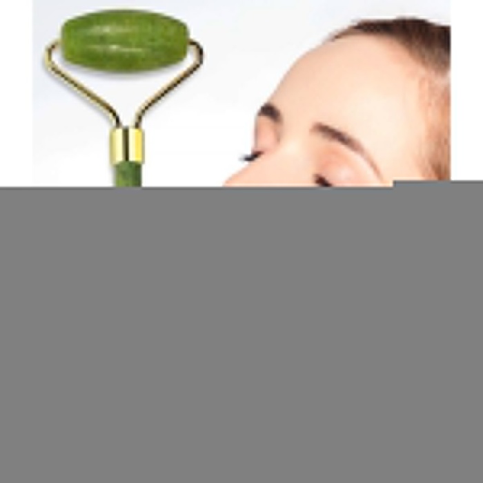 Özel Süngerli Kutusunda Kırılmaz Çift Taraflı 2li Cilt Yüz Masaj Aleti Jade Roller Yeşim Taşı (5381)