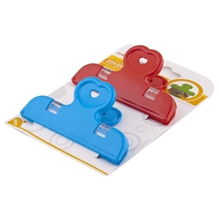 2'li Pratik Torba Paket Ve Poşet Kapatıcı Kilitli Klips Mandal (5381)