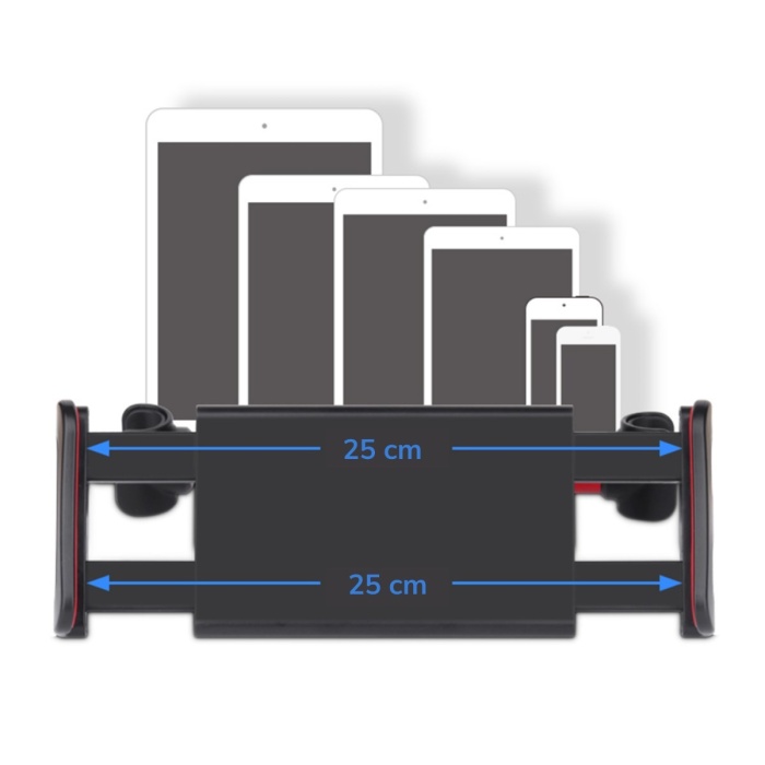 Oto Koltuk Arkası Telefon Tablet Tutucu Ayarlanabilir 360 Derece Dönebilen Pratik Stand (5381)