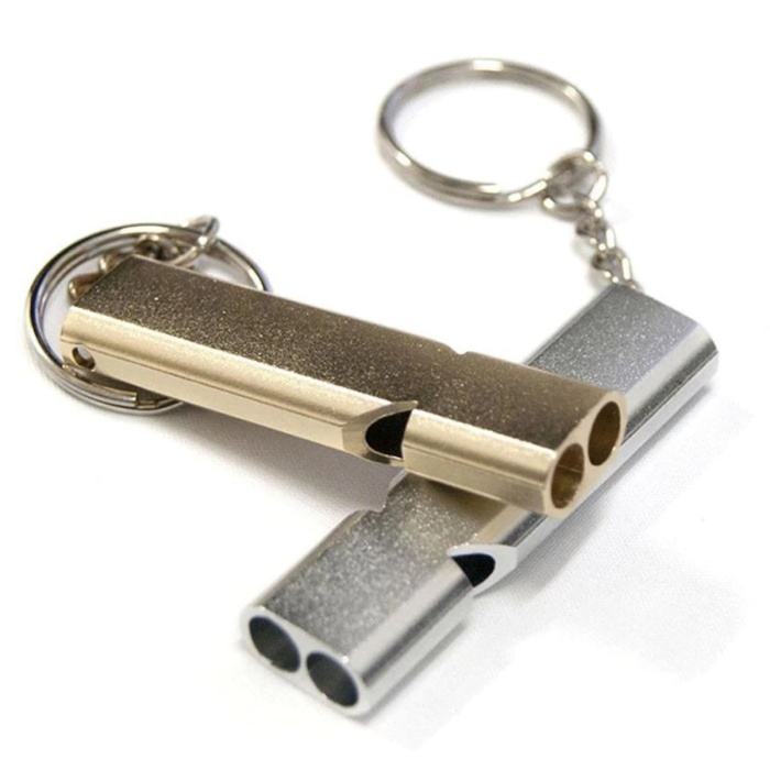 S.O.S Acil İmdat Düdüğü Alüminyum Islık Anahtarlık Kamp Yürüyüş Aksesuar Araçları (5381)