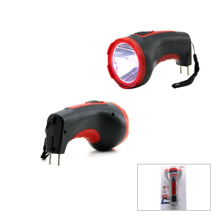 10W TEK LED BOMBELİ GÖVDE FİŞ ŞARJLI EL FENERİ UZUN MESAFELİ KAMBUR (5381)