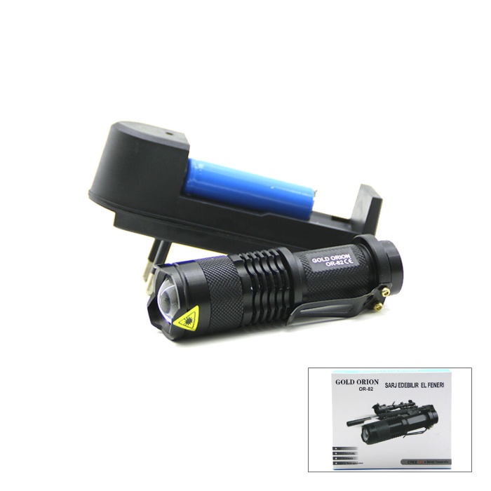 2IN1 KÜÇÜK ZOOMLU EL FENERİ COB LED METAL KASA 9CM (5381)