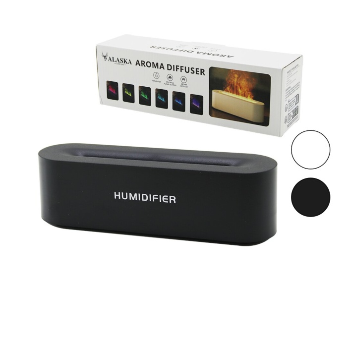 DİKDÖRGEN 150ML USB ŞARJLI - RENKLİ LEDLİ IŞIK HAVA NEMLENDİRİCİ BUHAR MAKİNE - KOKU GİDERİCİ (5381)