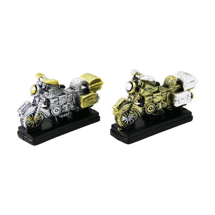 MOTOR VİNTAGE DEKORATİF BİBLO - RENKLİ 6.5X8CM REÇİNE (5381)