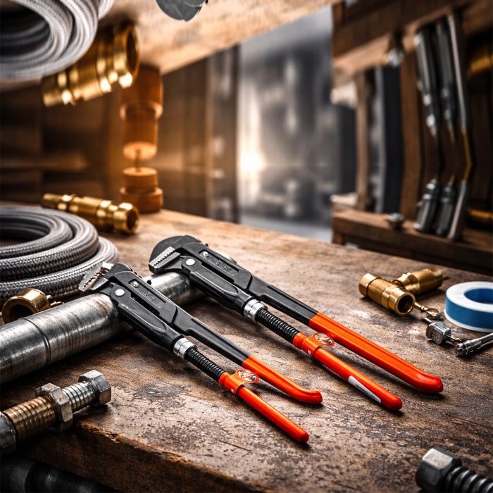 1.5 INC PARMAK MAŞALI ÇELİK BORU ANAHTARI KAYMAZ KILIFLI SAP KTX-023 (5381)