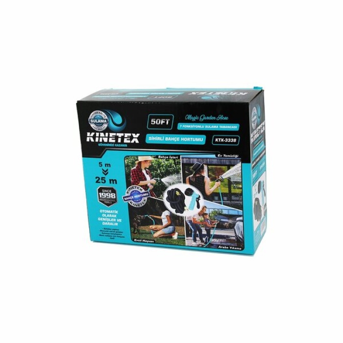 5 METREDEN 25 METREYE UZAYAN KUTULU  SİHİRLİ BAHÇE HORTUMU 50FT (5381)