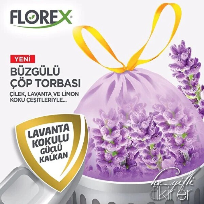 250 ADET FLOREX-503 AVANTAJ LAVANTA KOKULU BÜZGÜLÜ BÜYÜK 10PCS 65X70CM ÇÖP TORBA 25x10=250 (5381)