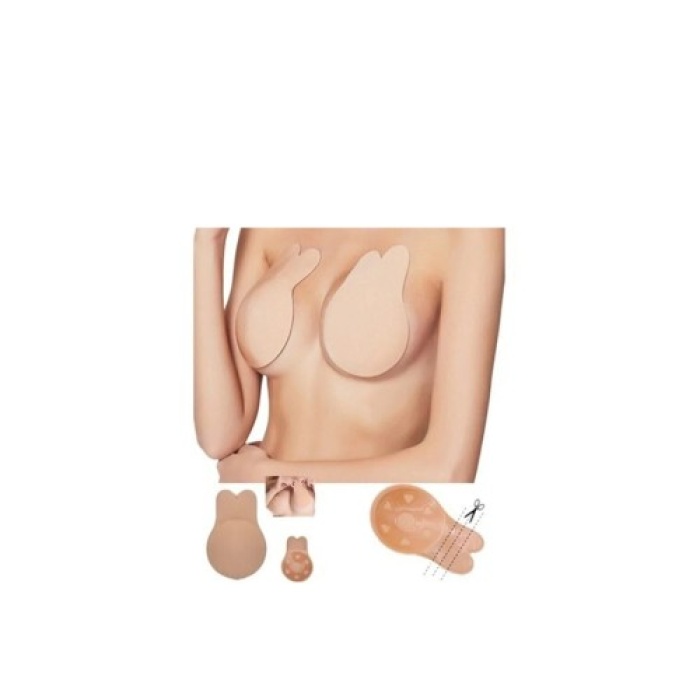 Krem Göğüs Ucu Kapatıcı ve Dikleştirici Hayalet Sütyen