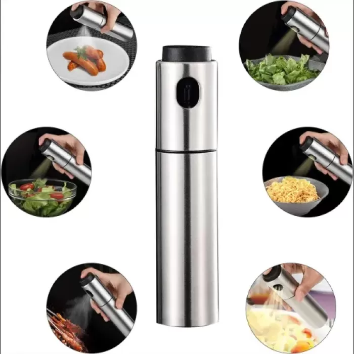 Paslanmaz Çelik Gövdeli Sprey Yağlık