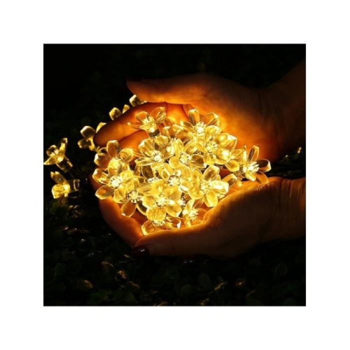 Solar 30 LEDli Çiçek Tasarımlı Günışığı Bahçe Aydınlatma