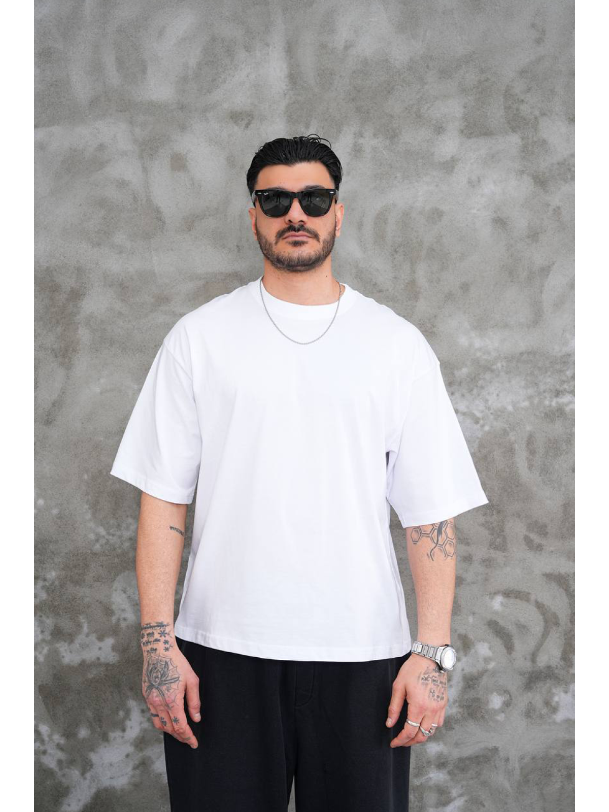 Dolcha Drift Oversize Tee – Unisex Beyaz