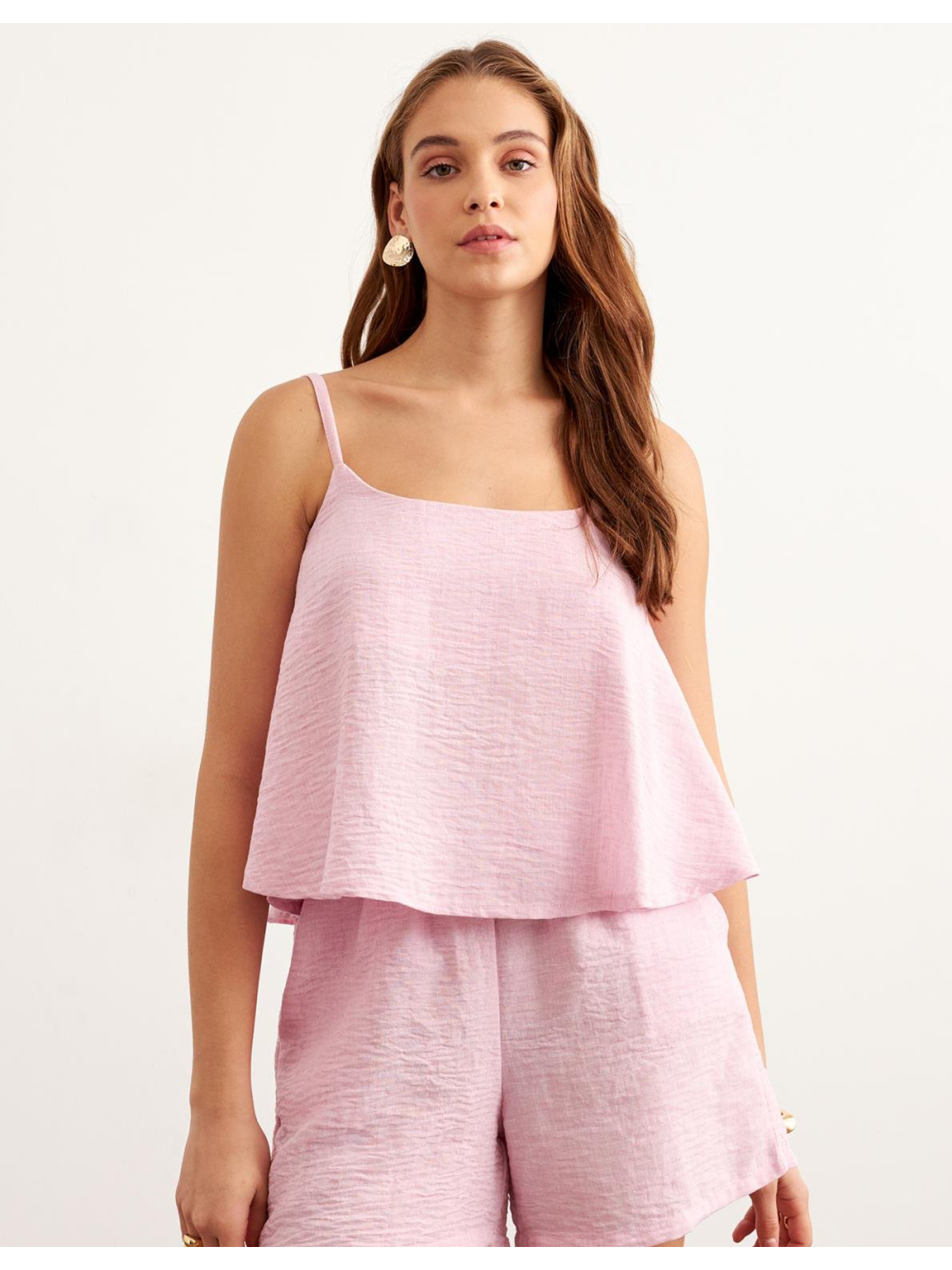 Aria Keten Crop – Pembe