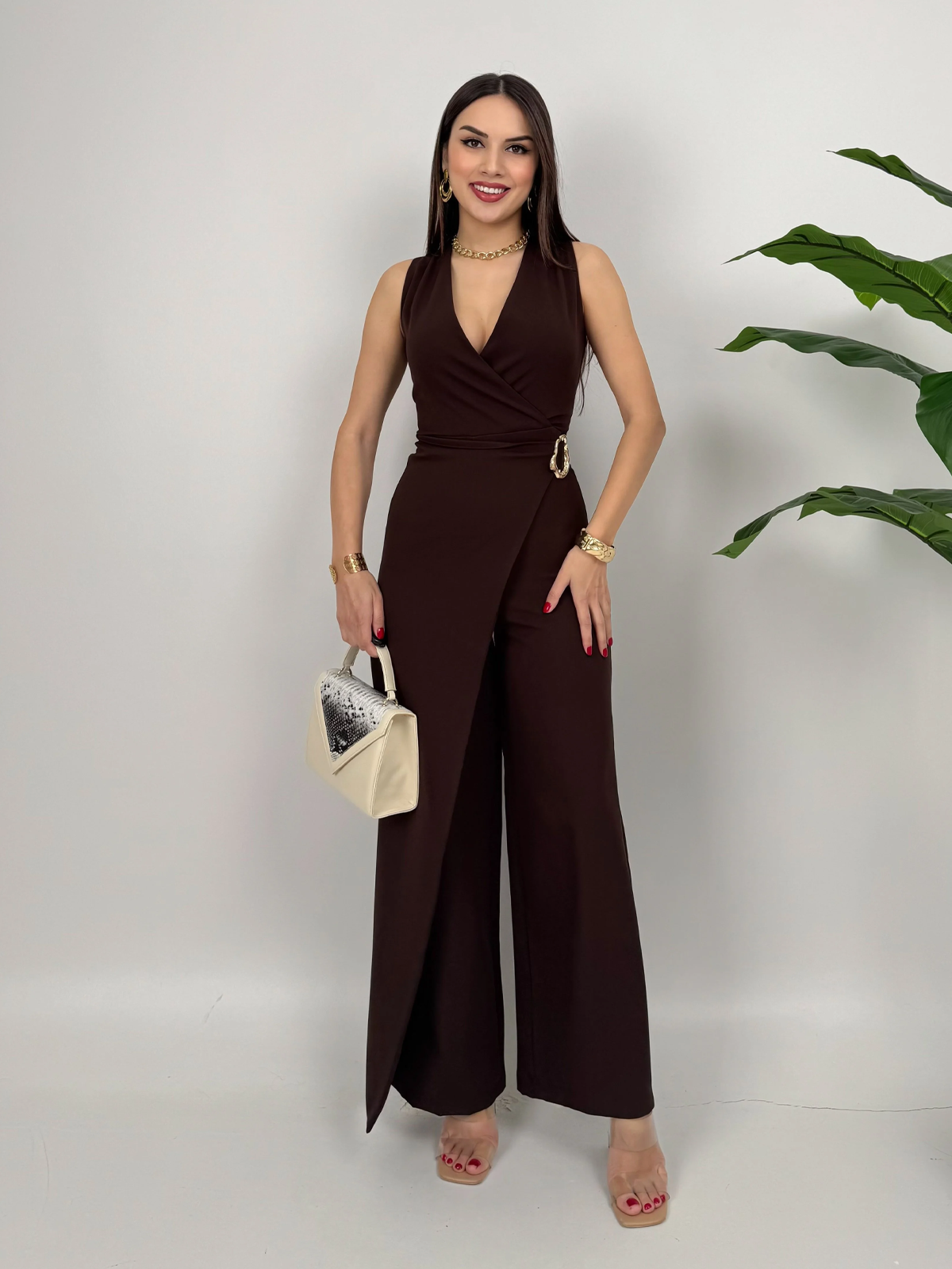 Crimson Icon Belted Tulum - Kahve